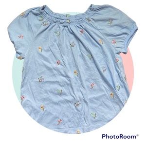 Gap stretch collar floral tee